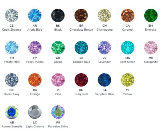 Titanium Flower Gem - Aurora Borealis - 2mm