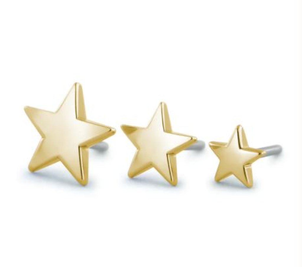 18K yellow gold star - 3MM