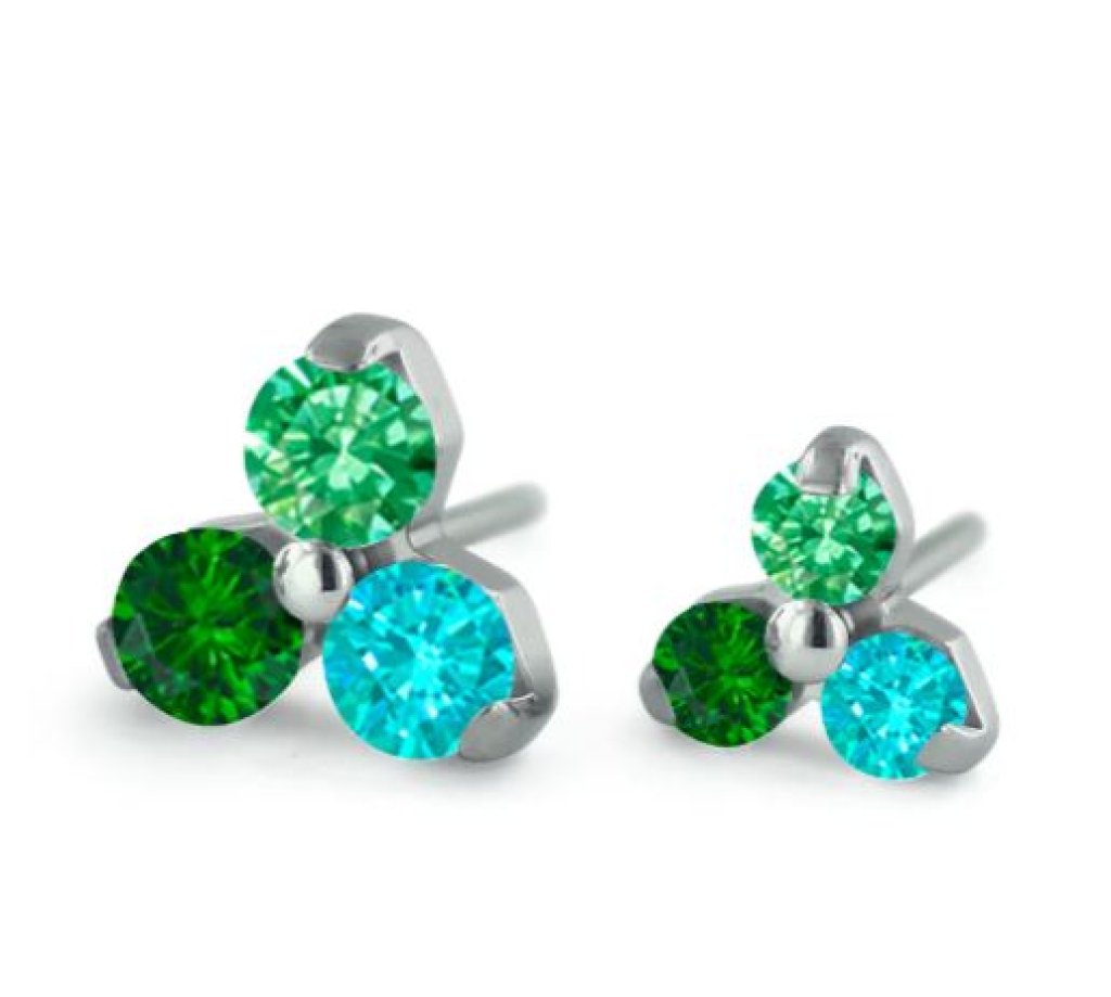 Ombre Trinity - Mint Green/Green/Emerald - 1,5mm