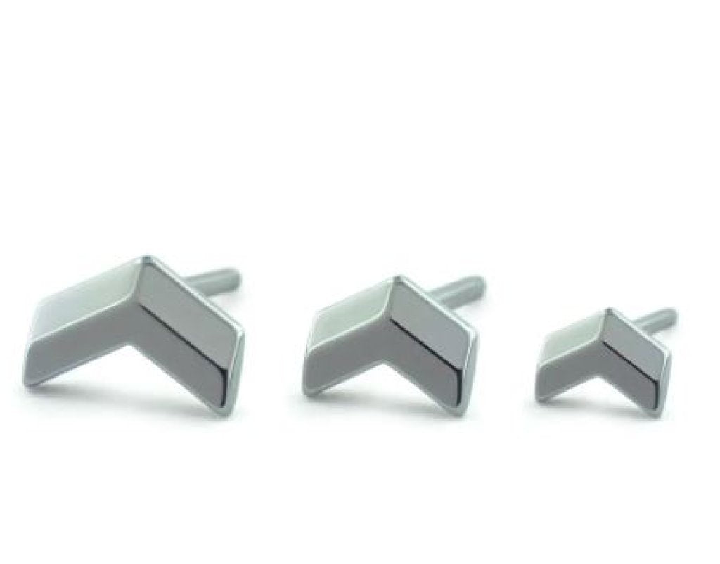 Titanium Chevron End - 2mm