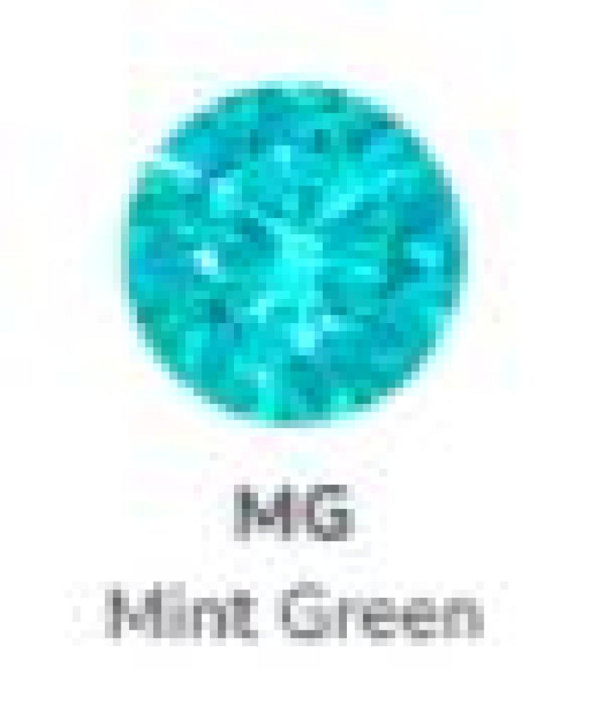 Titanium Prong Set Gem - Mint Green - 5mm