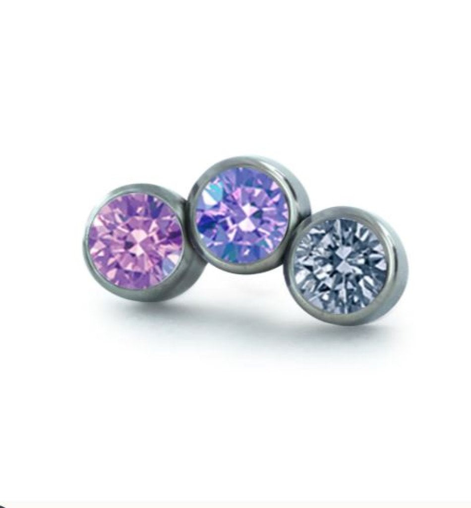 Ombre Petite Cluster - Ocean Grey/Lavender/Fancy Purple