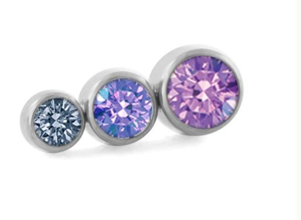 Ombre Tapered Cluster - Ocean Grey/Lavender/Fancy Purple