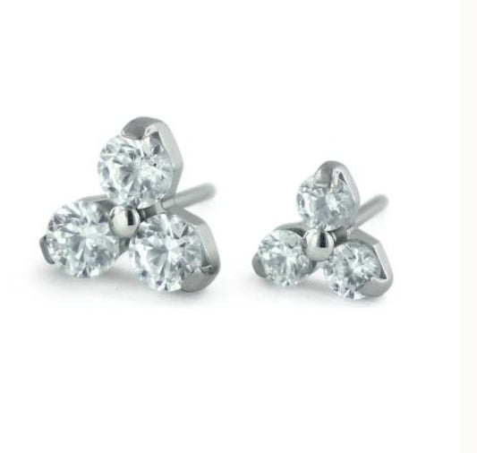 Titanium Trinity Gem - Aurora Borealis - 1,5mm