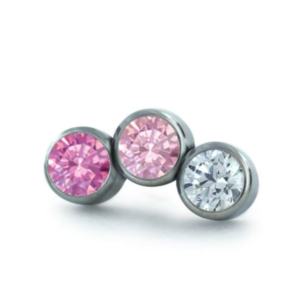 Ombre Petite Cluster - Cubic Zirconia/Morganite/Pink