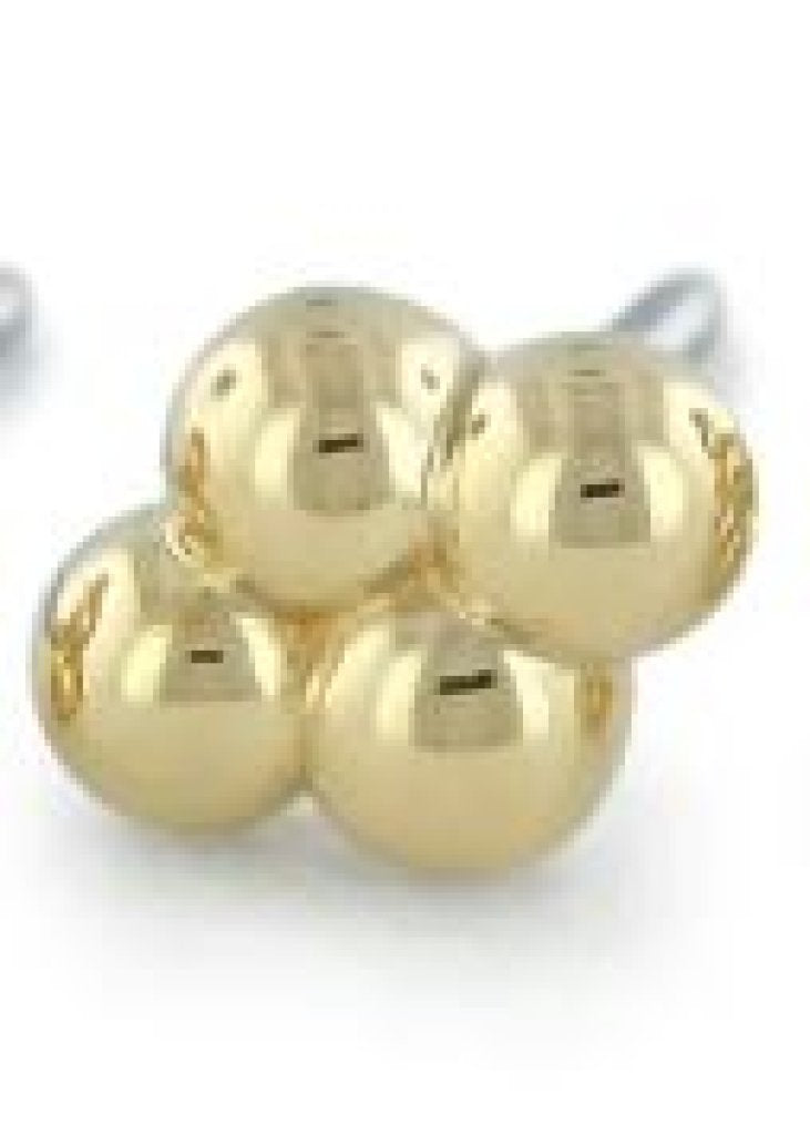 18K yellow gold cluster 4 beads