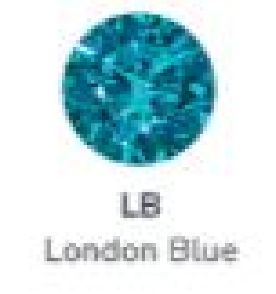 Titanium Prong Set Gem - London Blue - 5mm