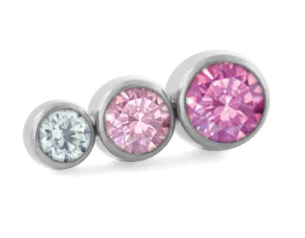 Ombre Tapered Cluster - Cubic Zirconia/Morganite/Pink