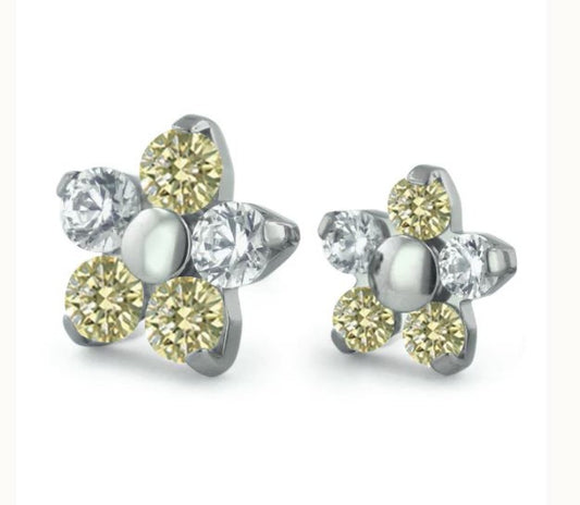 Glimmer and Glow Titanium Flower Gem - 1,5mm
